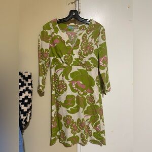 Boden Green and Pink Floral Dress